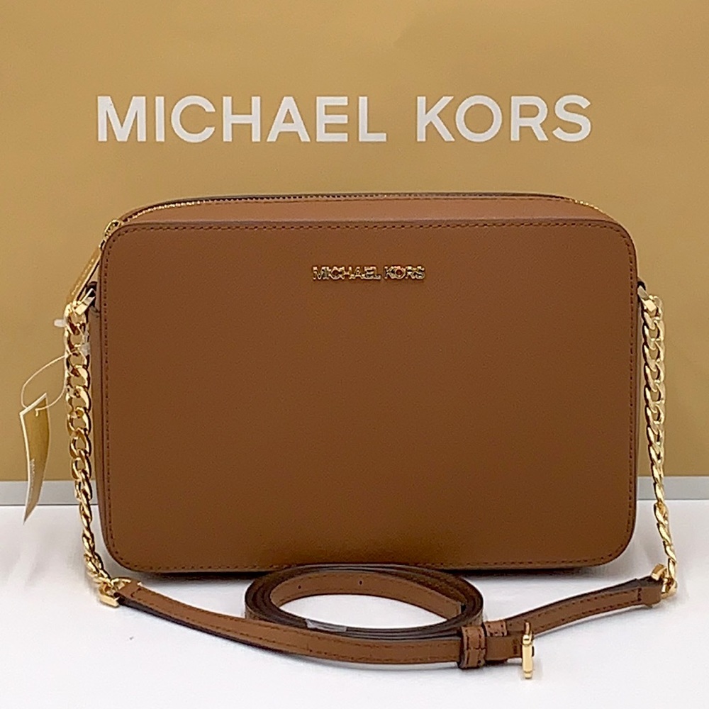 MICHAEL KORS JET SET TRAVEL LARGE EAST WEST CHAIN CROSSBODY BAG LUGGAGE - Picture 2 of 15